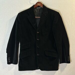 Kimo Men's Black Cotton Sport Coat Blazer Jacket Holiday